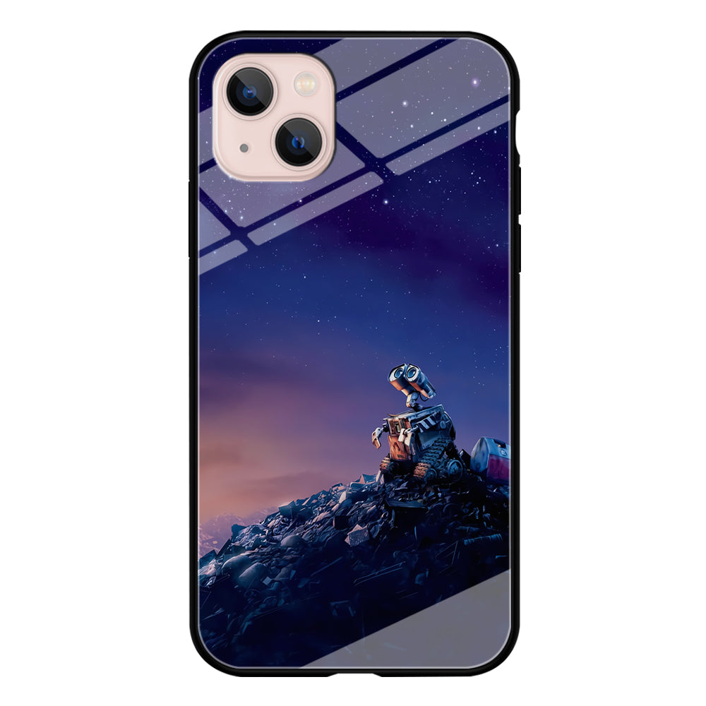 Wall-e Looks Up at The Sky iPhone 13 Mini Case-Phone Case-Tempered Glass Case-Altracase