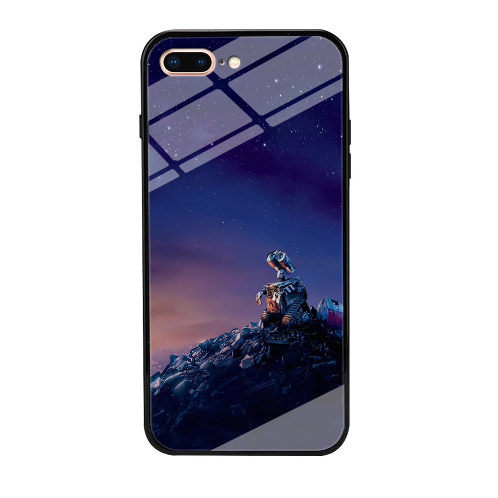 Wall-e Looks Up at The Sky iPhone 8 Plus Case-Phone Case-Tempered Glass Case-Altracase