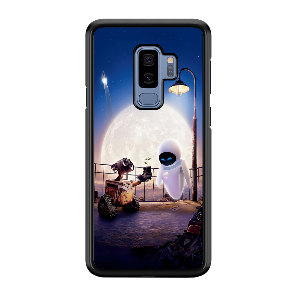 Wall-e With The Couple Samsung Galaxy S9 Plus Case-Phone Case-Rubber Black (2D Case)-Altracase