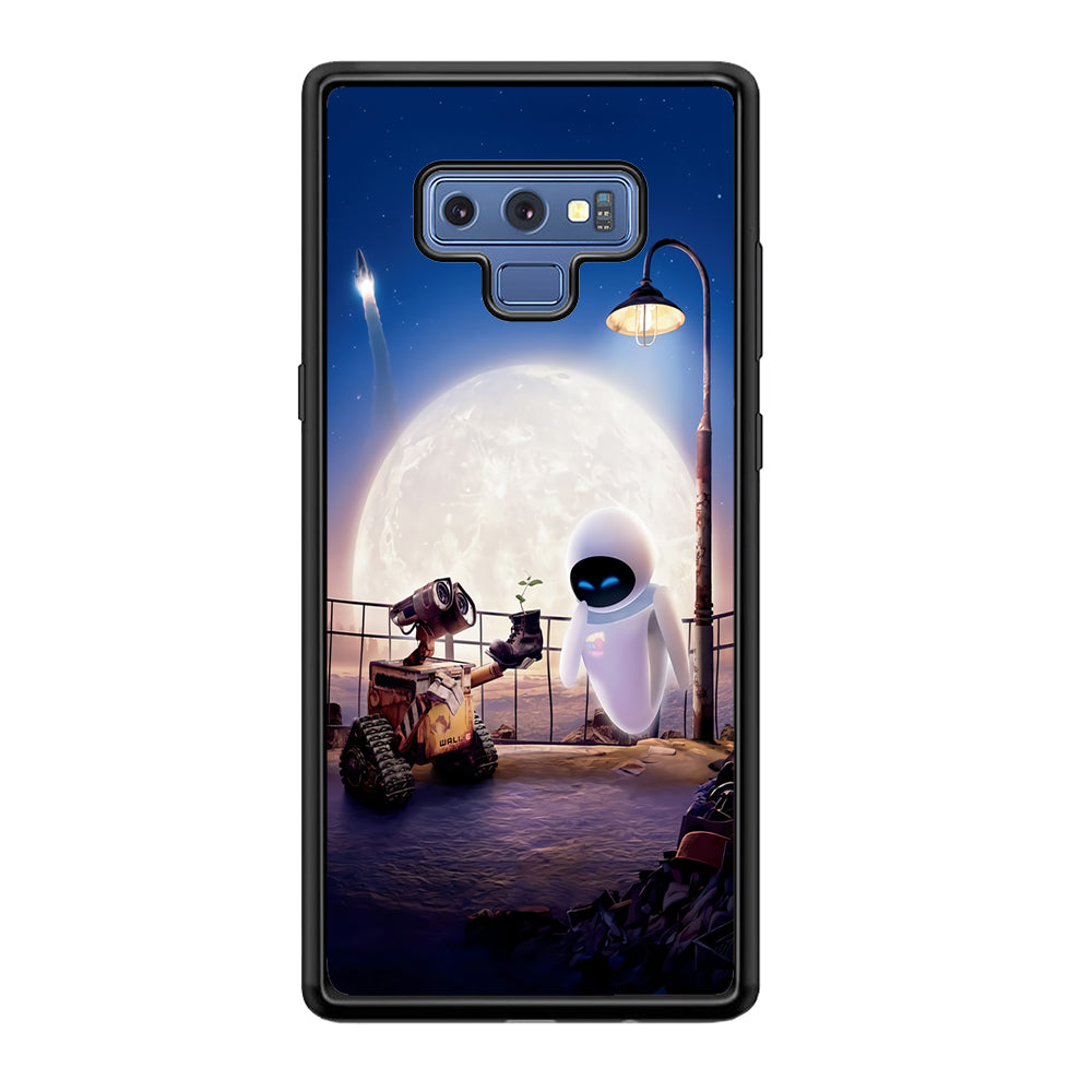Wall-e With The Couple Samsung Galaxy Note 9 Case-Phone Case-Rubber Black (2D Case)-Altracase