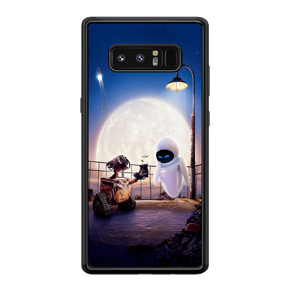Wall-e With The Couple Samsung Galaxy Note 8 Case-Phone Case-Rubber Black (2D Case)-Altracase