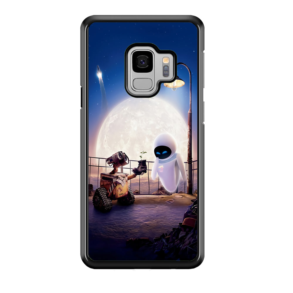 Wall-e With The Couple Samsung Galaxy S9 Case-Phone Case-Rubber Black (2D Case)-Altracase