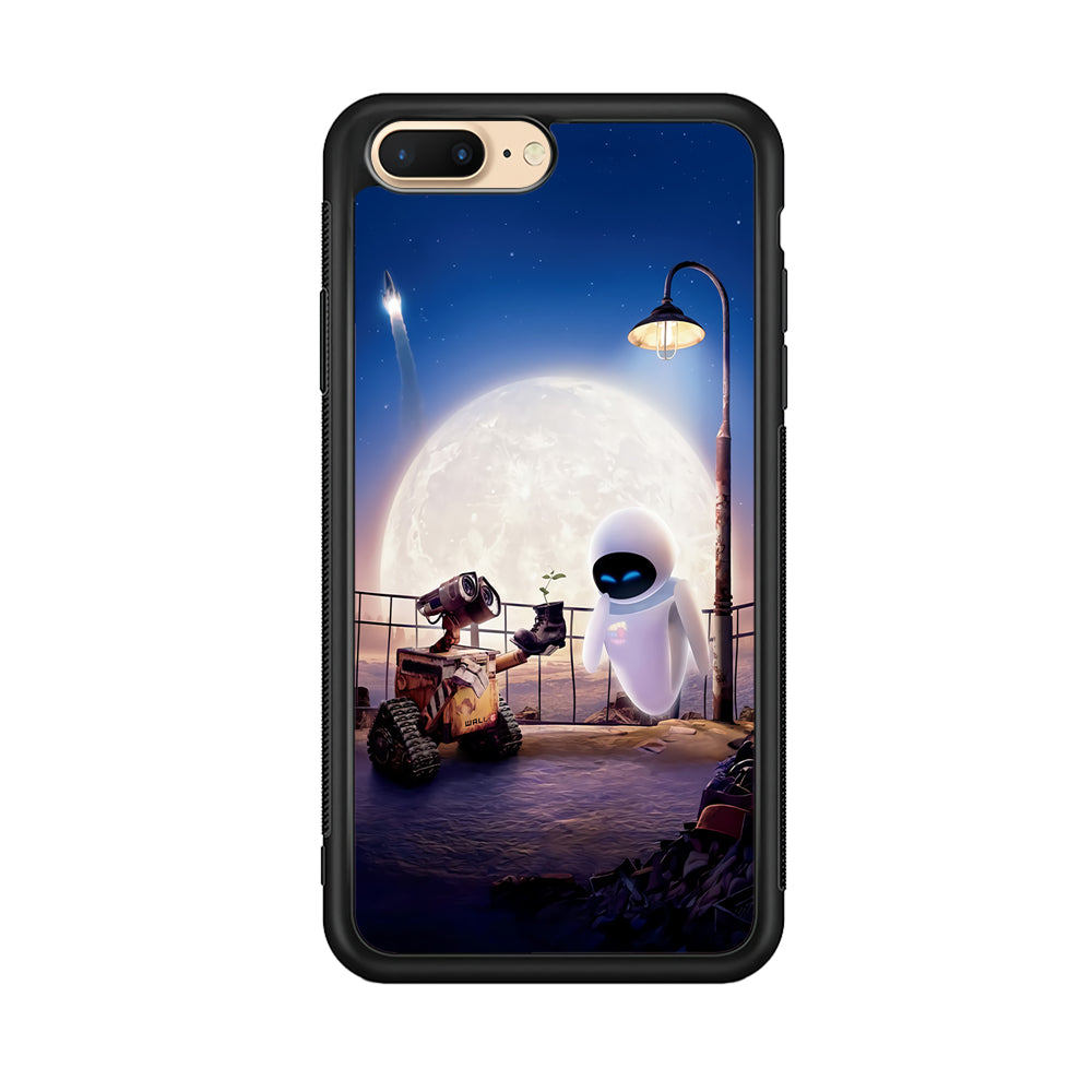 Wall-e With The Couple iPhone 8 Plus Case-Phone Case-Rubber Black (2D Case)-Altracase