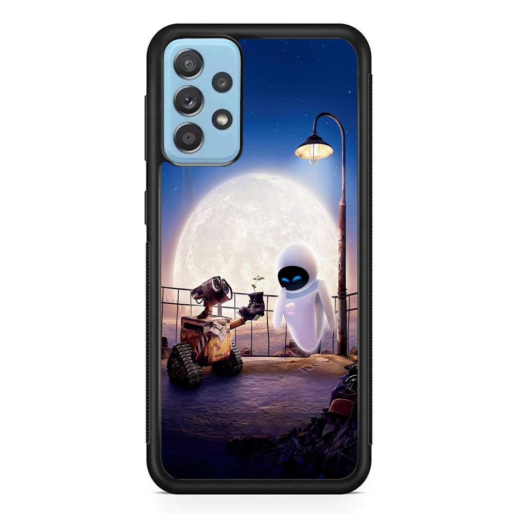 Wall-e With The Couple Samsung Galaxy A52 Case-Phone Case-Rubber Black (2D Case)-Altracase