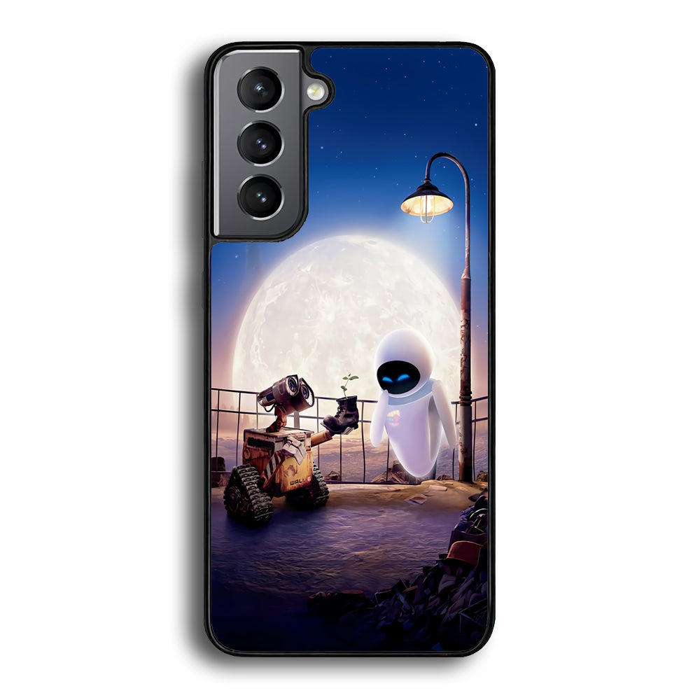 Wall-e With The Couple Samsung Galaxy S25 Case-Phone Case-Rubber Black (2D Case)-Altracase