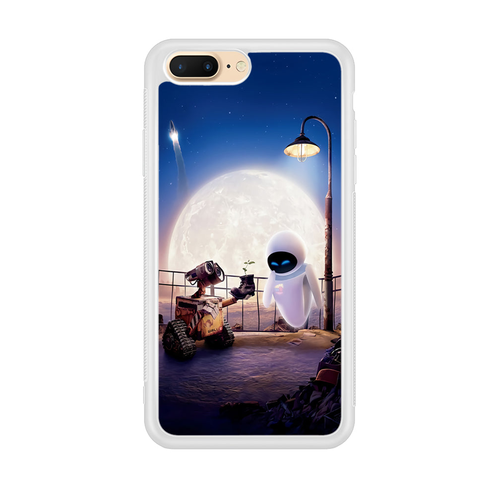 Wall-e With The Couple iPhone 8 Plus Case-Phone Case-Rubber White (2D Case)-Altracase