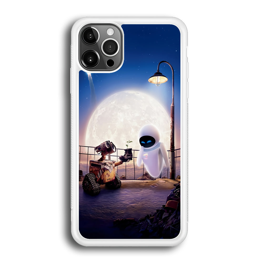 Wall-e With The Couple iPhone 12 Pro Max Case-Phone Case-Rubber White (2D Case)-Altracase
