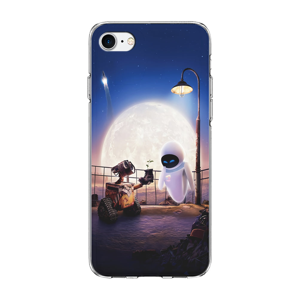 Wall-e With The Couple iPhone SE 3 2022 Case-Phone Case-Clear Soft Case-Altracase