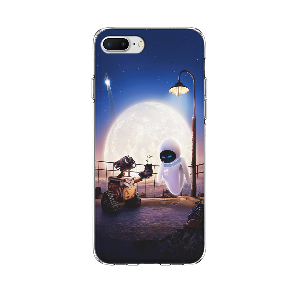 Wall-e With The Couple iPhone 8 Plus Case-Phone Case-Clear Soft Case-Altracase
