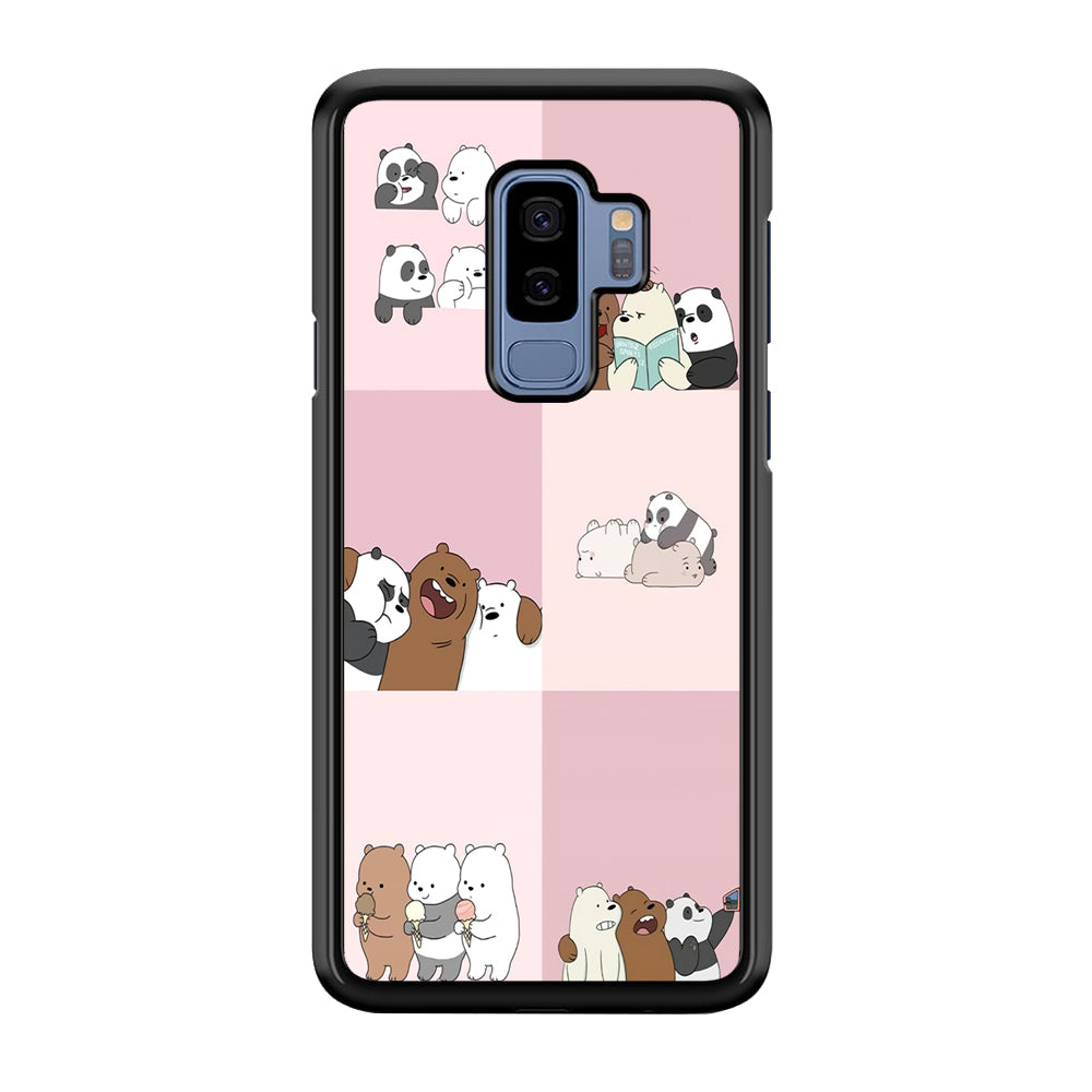 We Bare Bear Daily Life Samsung Galaxy S9 Plus Case-Phone Case-Rubber Black (2D Case)-Altracase