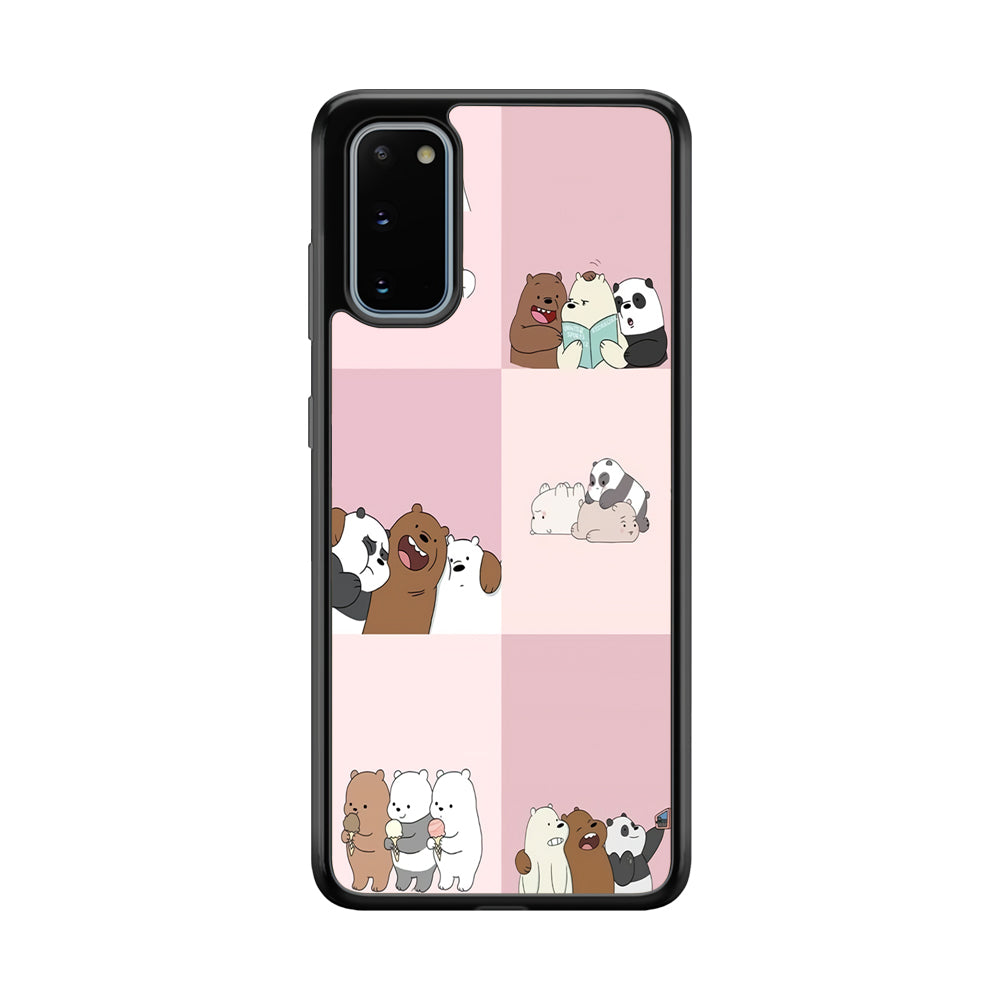 We Bare Bear Daily Life Samsung Galaxy S20 Case-Phone Case-Rubber Black (2D Case)-Altracase