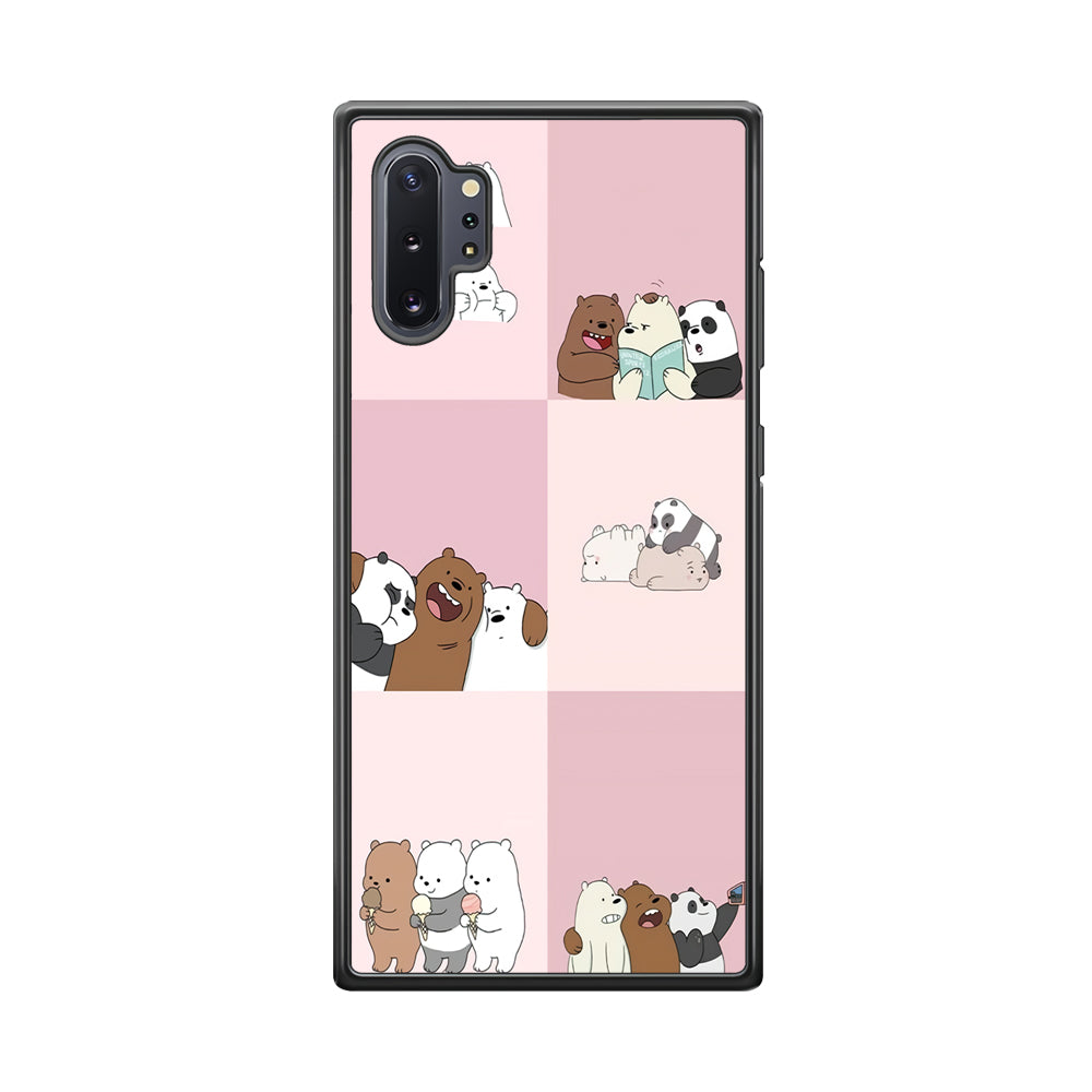 We Bare Bear Daily Life Samsung Galaxy Note 10 Plus Case-Phone Case-Rubber Black (2D Case)-Altracase