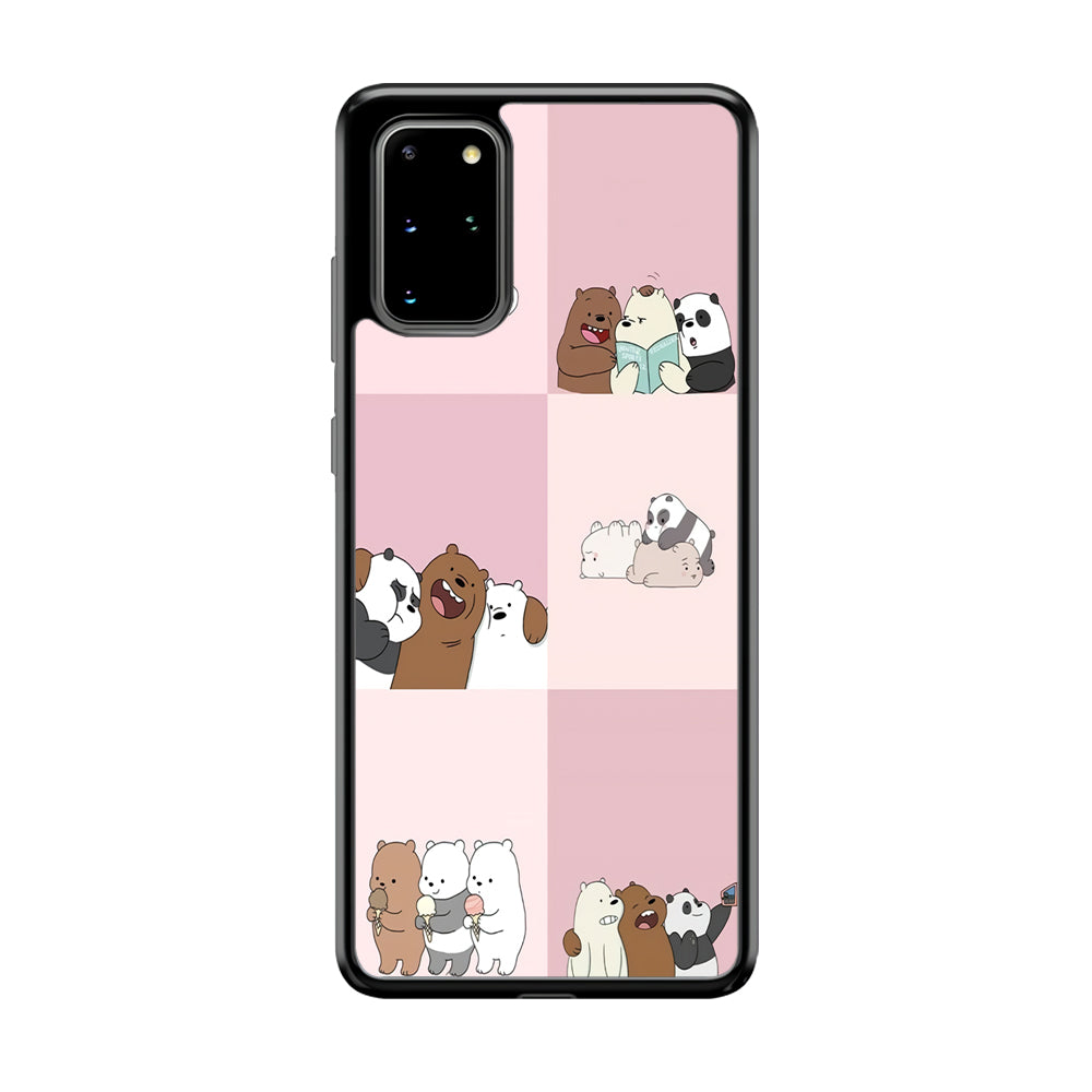 We Bare Bear Daily Life Samsung Galaxy S20 Plus Case-Phone Case-Rubber Black (2D Case)-Altracase