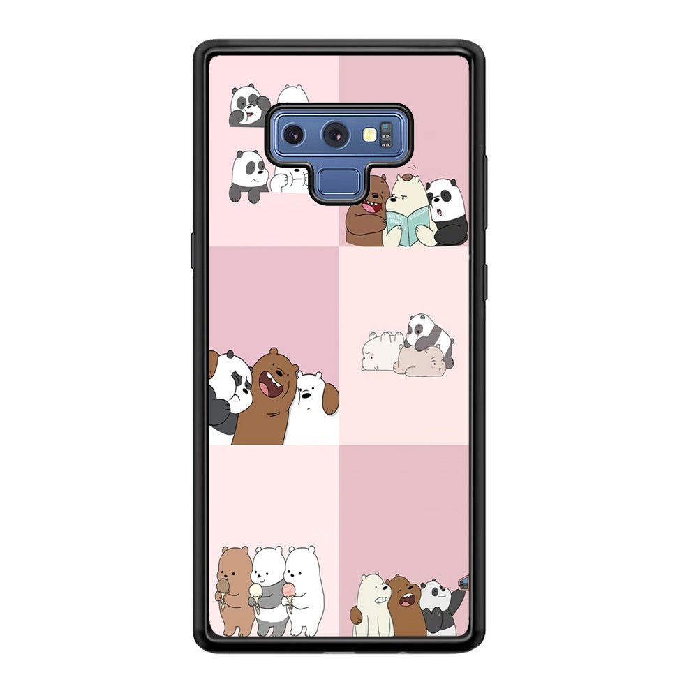 We Bare Bear Daily Life Samsung Galaxy Note 9 Case-Phone Case-Rubber Black (2D Case)-Altracase