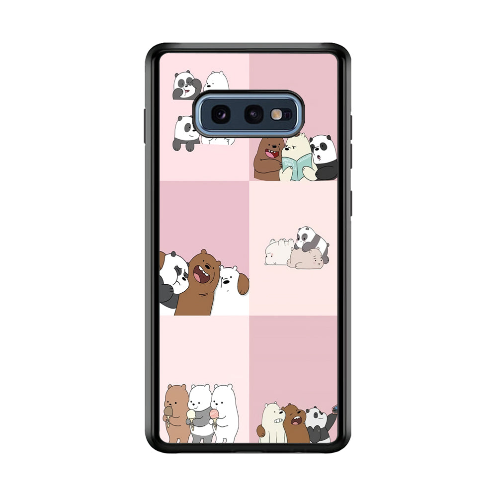 We Bare Bear Daily Life Samsung Galaxy S10E Case-Phone Case-Rubber Black (2D Case)-Altracase