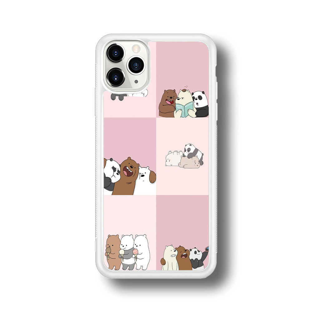 We Bare Bear Daily Life iPhone 11 Pro Max Case-Phone Case-Rubber White (2D Case)-Altracase