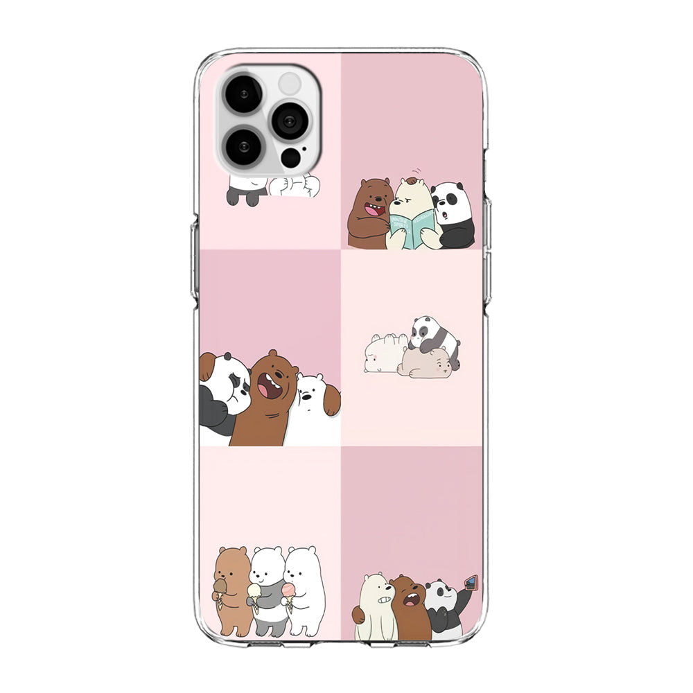 We Bare Bear Daily Life iPhone 15 Pro Case-Phone Case-Clear Soft Case-Altracase