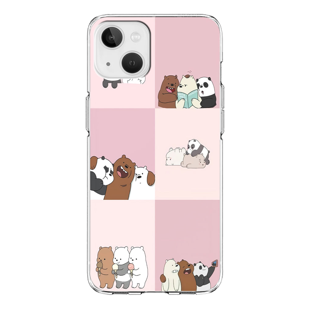 We Bare Bear Daily Life iPhone 13 Mini Case-Phone Case-Clear Soft Case-Altracase
