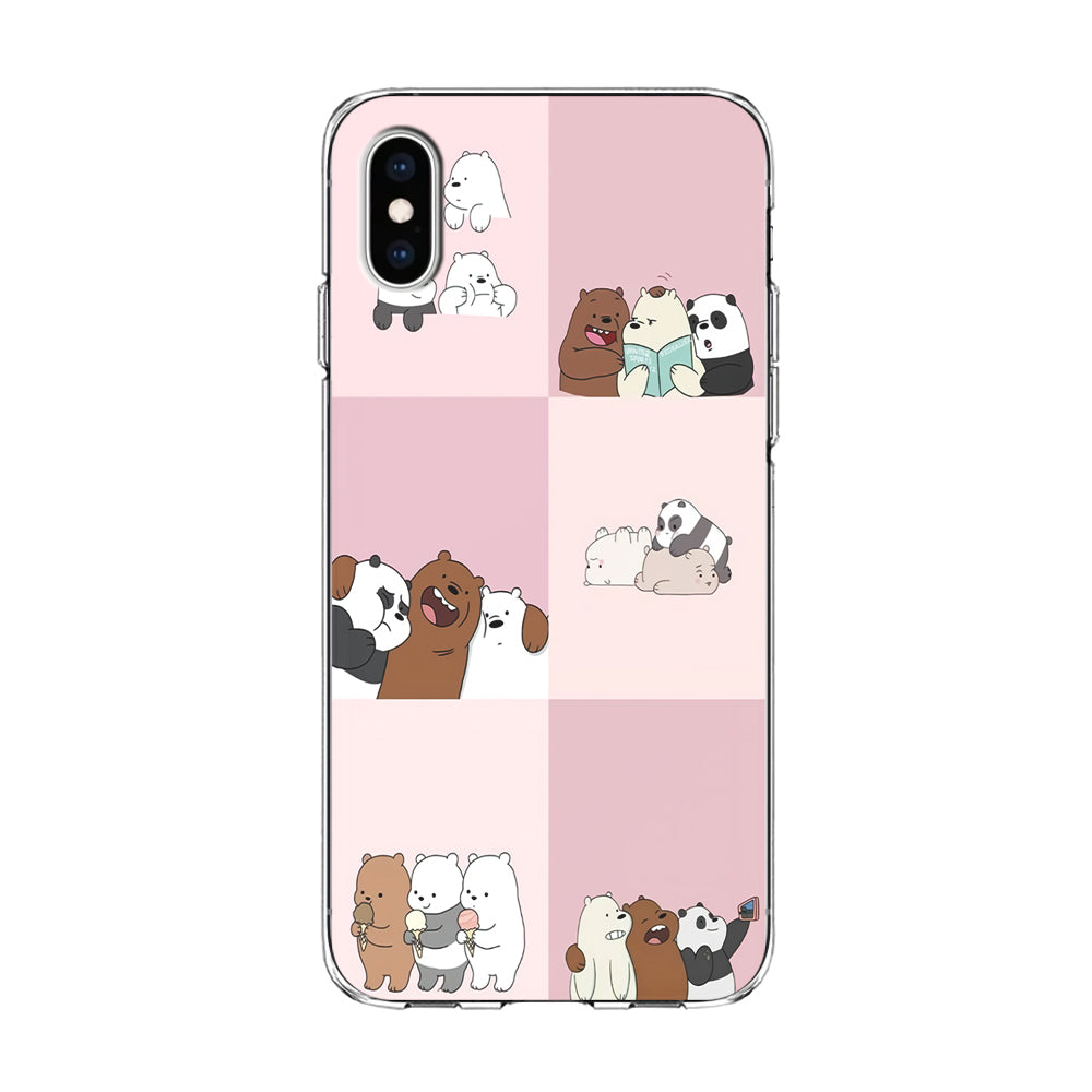 We Bare Bear Daily Life iPhone Xs Case-Phone Case-Clear Soft Case-Altracase