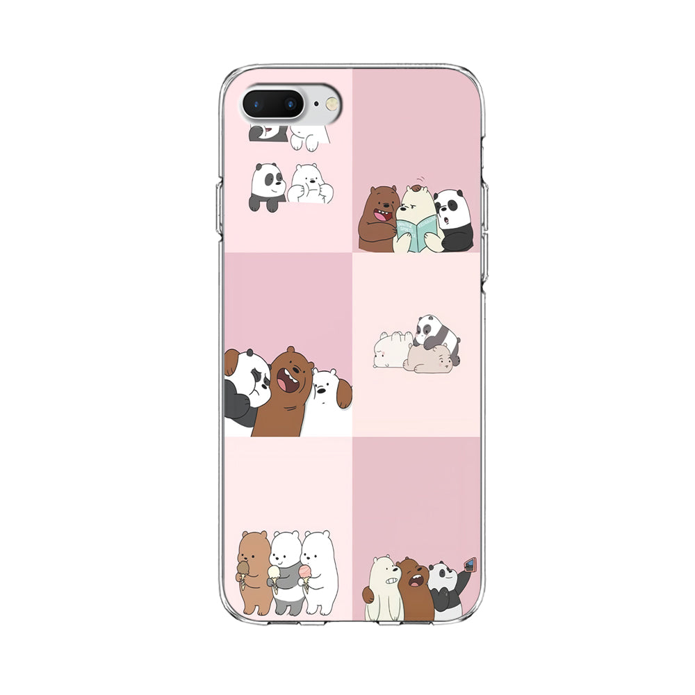 We Bare Bear Daily Life iPhone 8 Plus Case-Phone Case-Clear Soft Case-Altracase