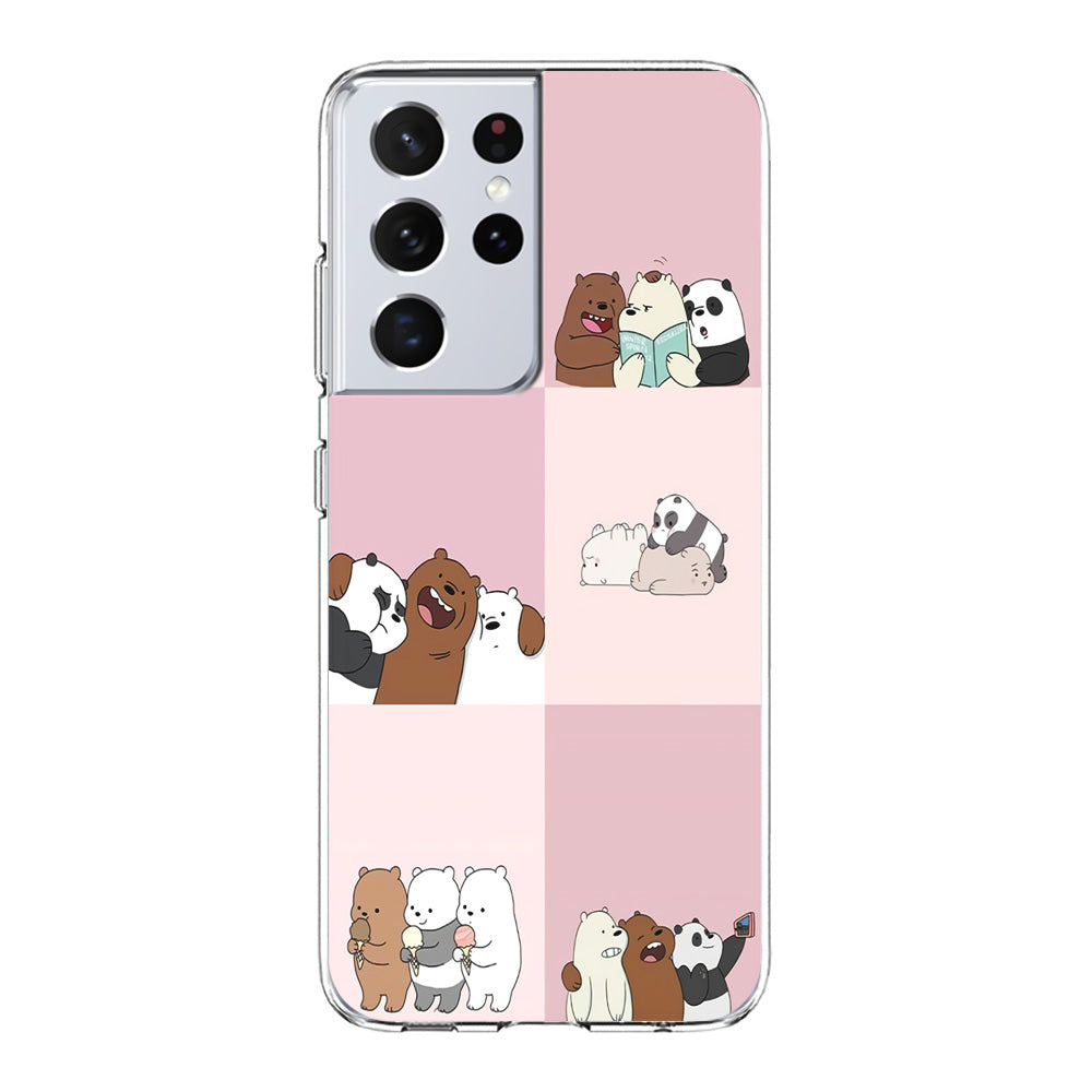 We Bare Bear Daily Life Samsung Galaxy S21 Ultra Case-Phone Case-Clear Soft Case-Altracase