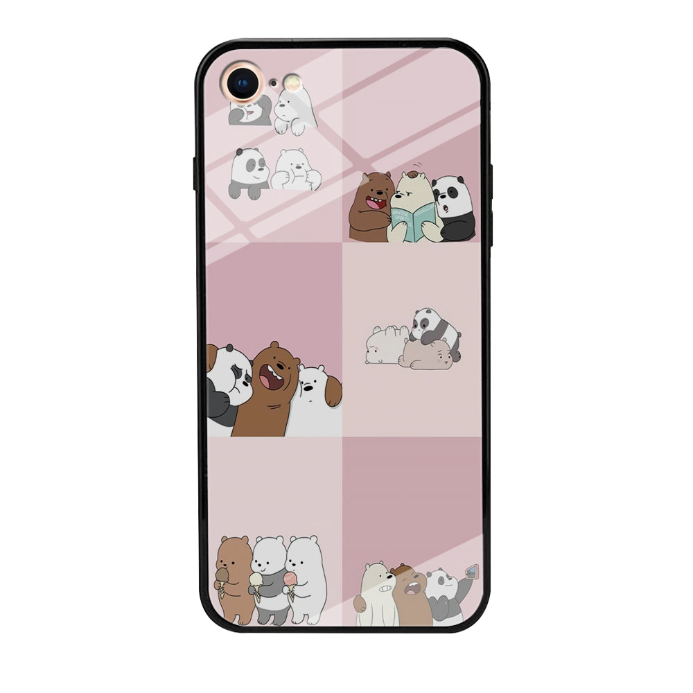 We Bare Bear Daily Life iPhone 8 Case-Phone Case-Tempered Glass Case-Altracase