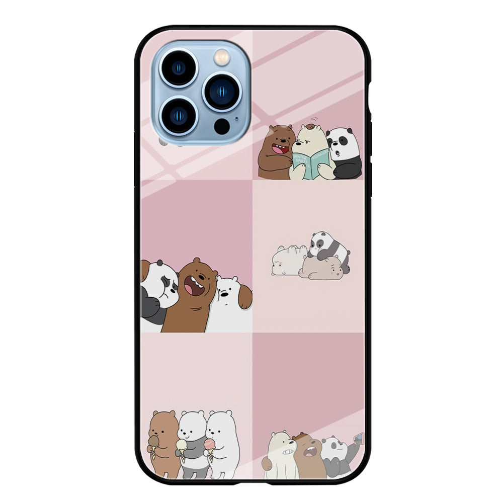 We Bare Bear Daily Life iPhone 15 Pro Max Case-Phone Case-Tempered Glass Case-Altracase