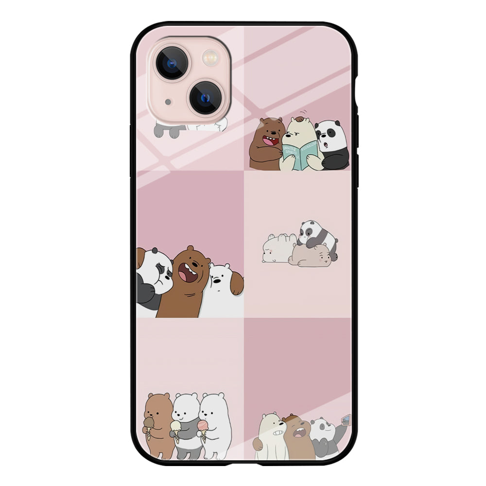 We Bare Bear Daily Life iPhone 15 Plus Case-Phone Case-Tempered Glass Case-Altracase