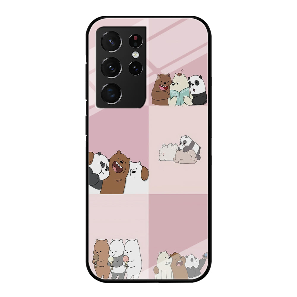 We Bare Bear Daily Life Samsung Galaxy S22 Ultra Case-Phone Case-Tempered Glass Case-Altracase