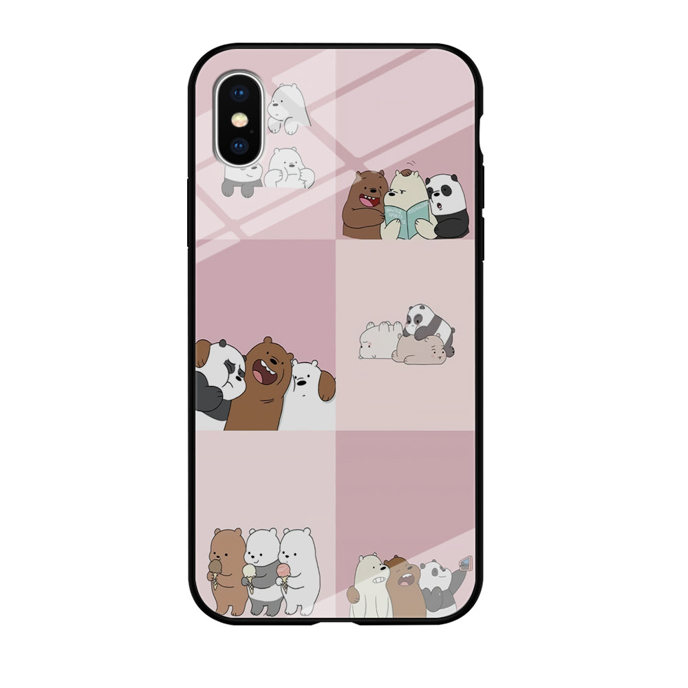 We Bare Bear Daily Life iPhone Xs Case-Phone Case-Tempered Glass Case-Altracase