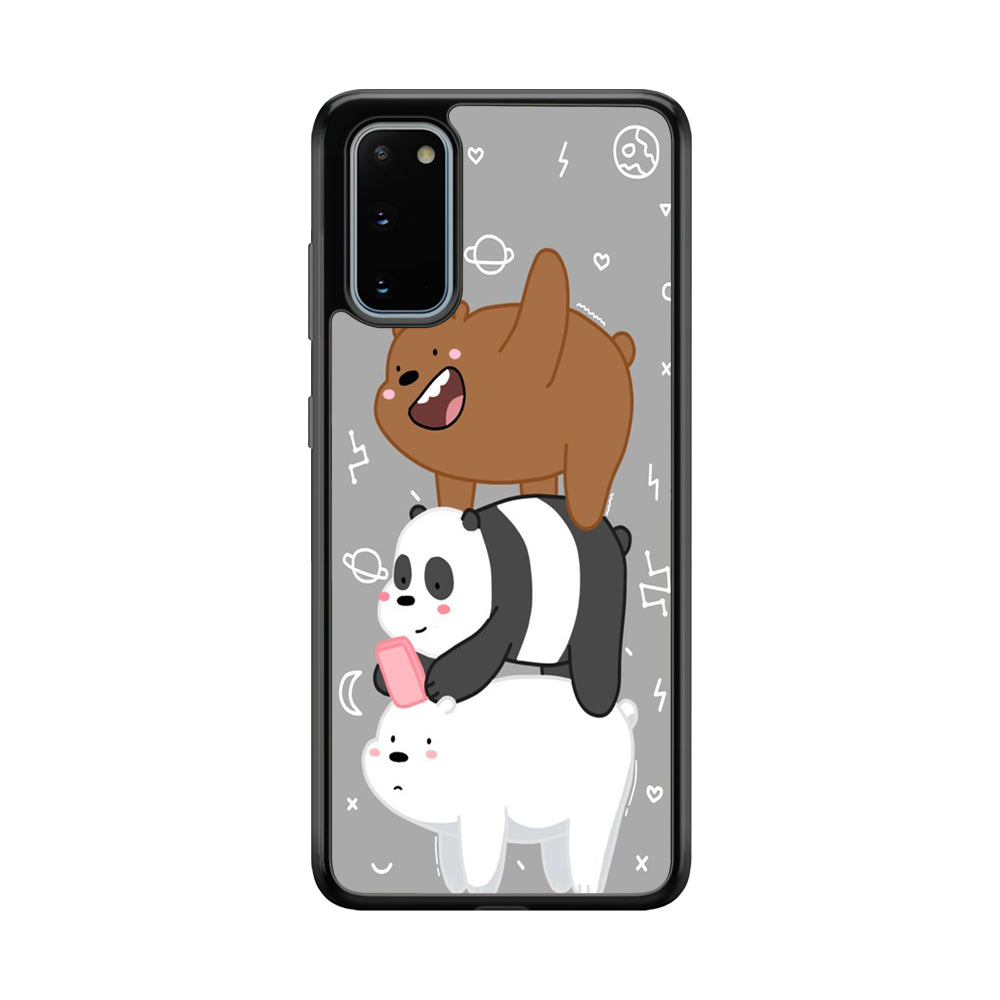 We Bare Bear Overlap Samsung Galaxy S20 Case-Phone Case-Rubber Black (2D Case)-Altracase