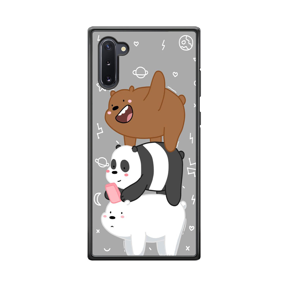 We Bare Bear Overlap Samsung Galaxy Note 10 Case-Phone Case-Rubber Black (2D Case)-Altracase