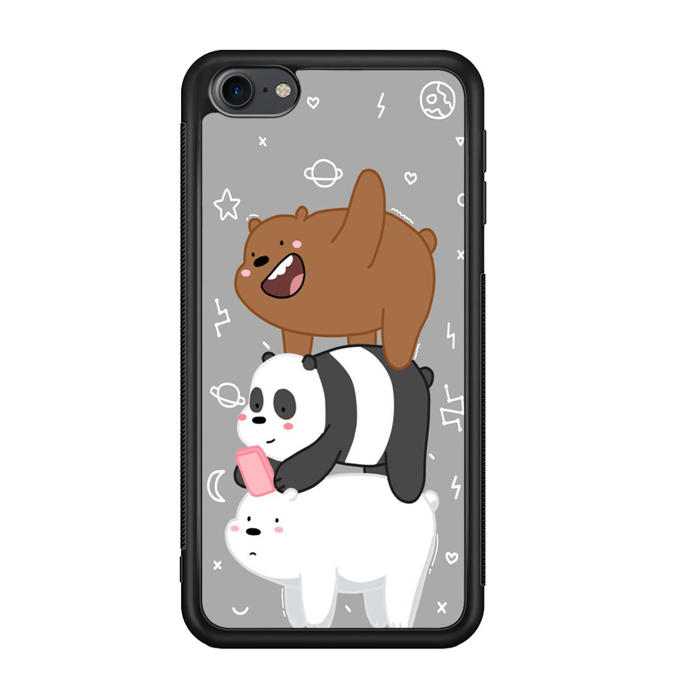 We Bare Bear Overlap iPod Touch 6 Case-Phone Case-Rubber White (2D Case)-Altracase
