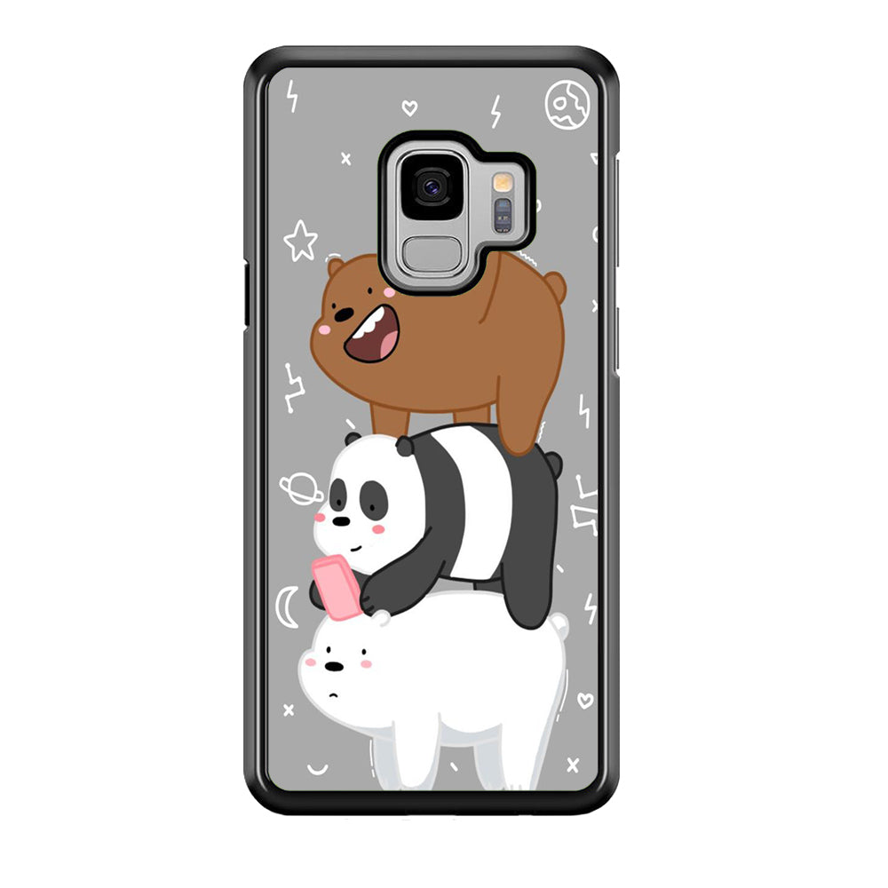 We Bare Bear Overlap Samsung Galaxy S9 Case-Phone Case-Rubber Black (2D Case)-Altracase