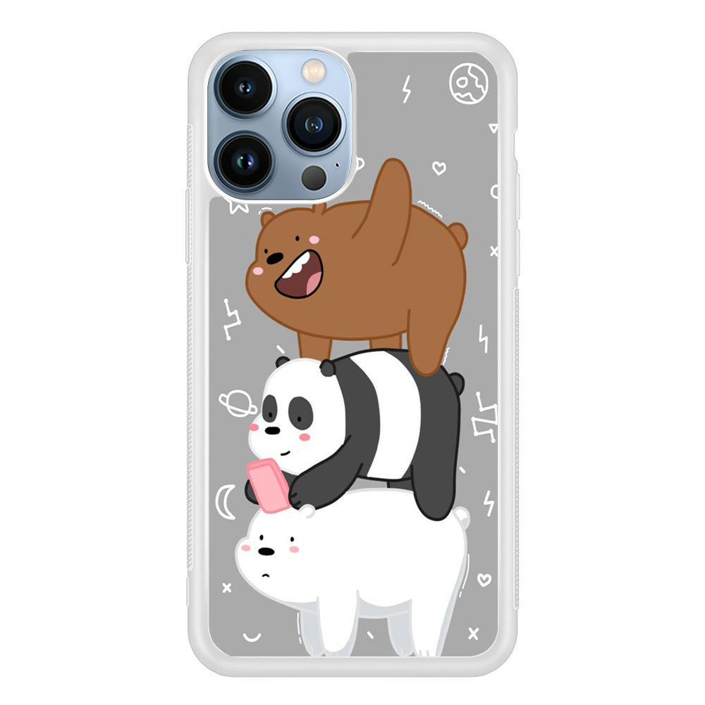 We Bare Bear Overlap iPhone 13 Pro Case-Phone Case-Rubber White (2D Case)-Altracase