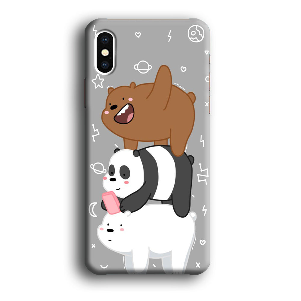 We Bare Bear Overlap iPhone Xs Case-Phone Case-3D Case-Altracase