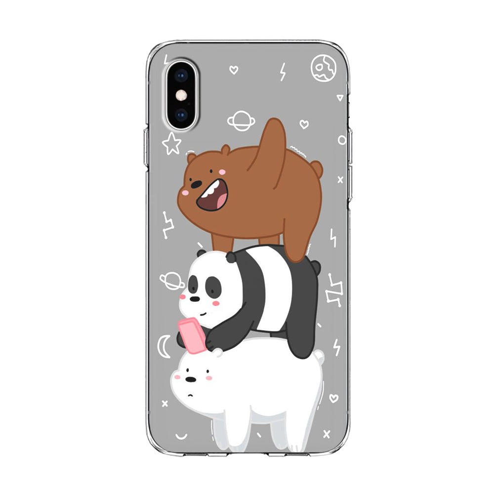 We Bare Bear Overlap iPhone Xs Case-Phone Case-Clear Soft Case-Altracase