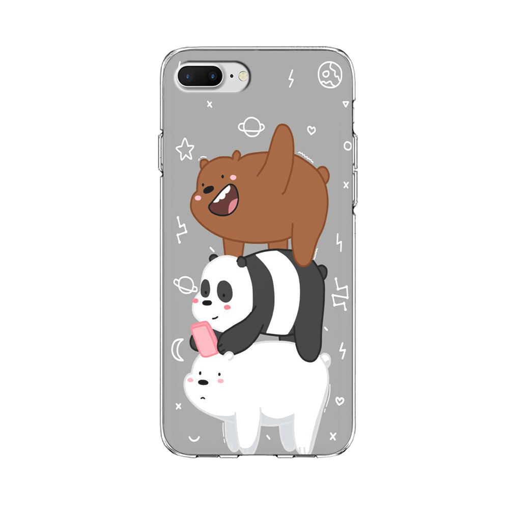 We Bare Bear Overlap iPhone 8 Plus Case-Phone Case-Clear Soft Case-Altracase