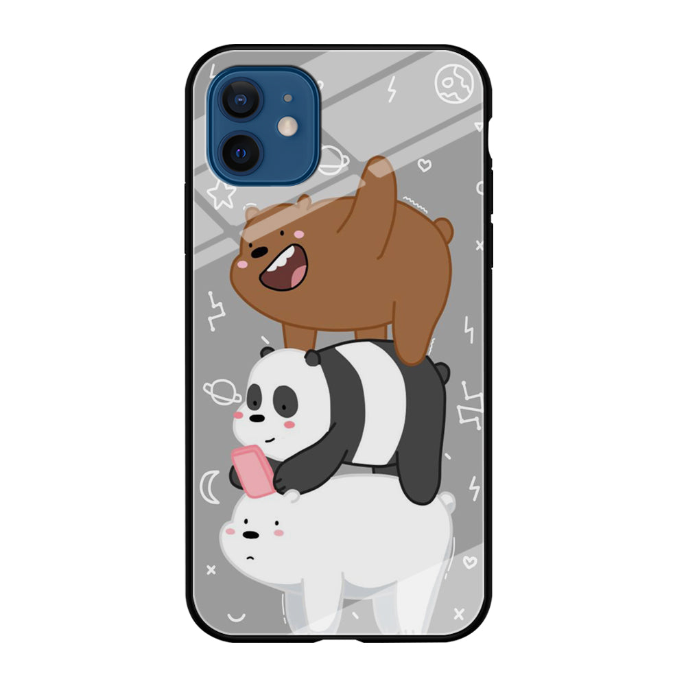 We Bare Bear Overlap iPhone 12 Mini Case-Phone Case-Tempered Glass Case-Altracase