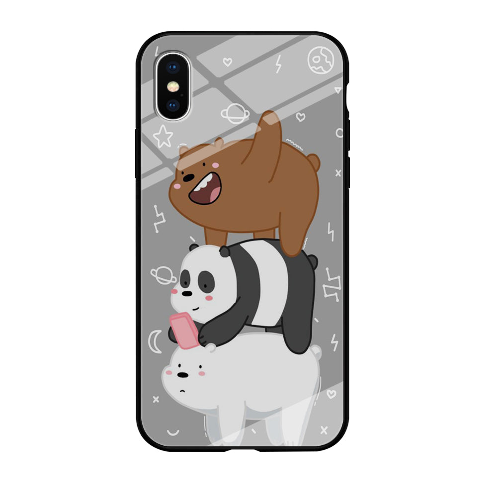 We Bare Bear Overlap iPhone Xs Max Case-Phone Case-Tempered Glass Case-Altracase