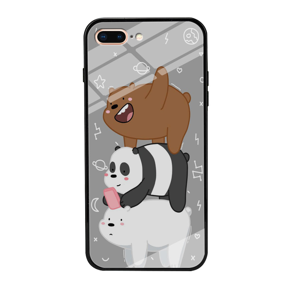 We Bare Bear Overlap iPhone 8 Plus Case-Phone Case-Tempered Glass Case-Altracase