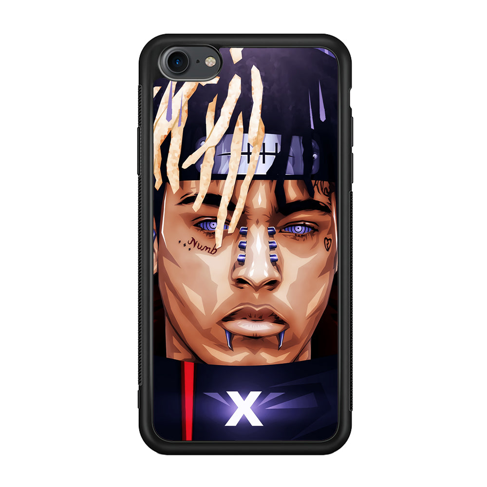 XXXTentacion Akatsuki iPhone SE 3 2022 Case-Phone Case-Rubber Black (2D Case)-Altracase