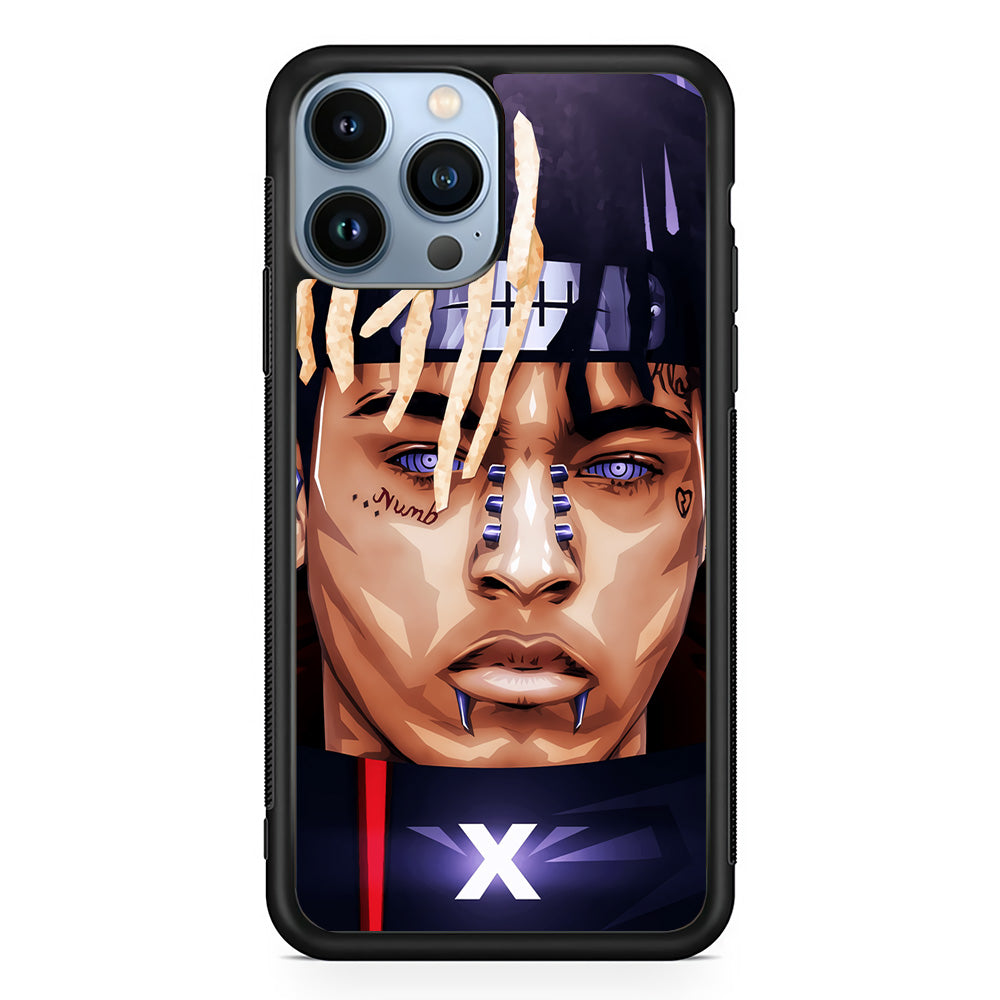 XXXTentacion Akatsuki iPhone 15 Pro Case-Phone Case-Rubber Black (2D Case)-Altracase