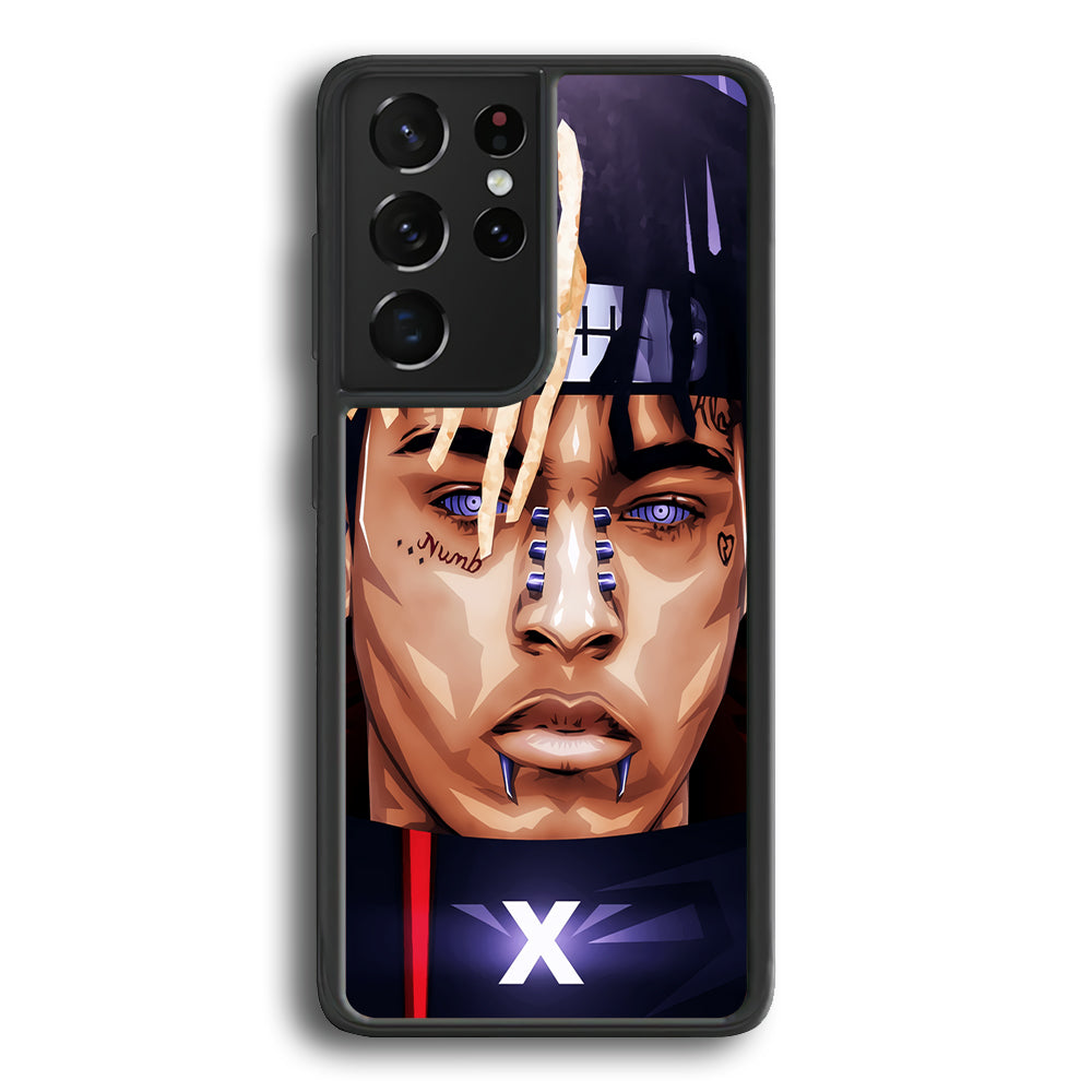 XXXTentacion Akatsuki Samsung Galaxy S21 Ultra Case-Phone Case-Rubber Black (2D Case)-Altracase