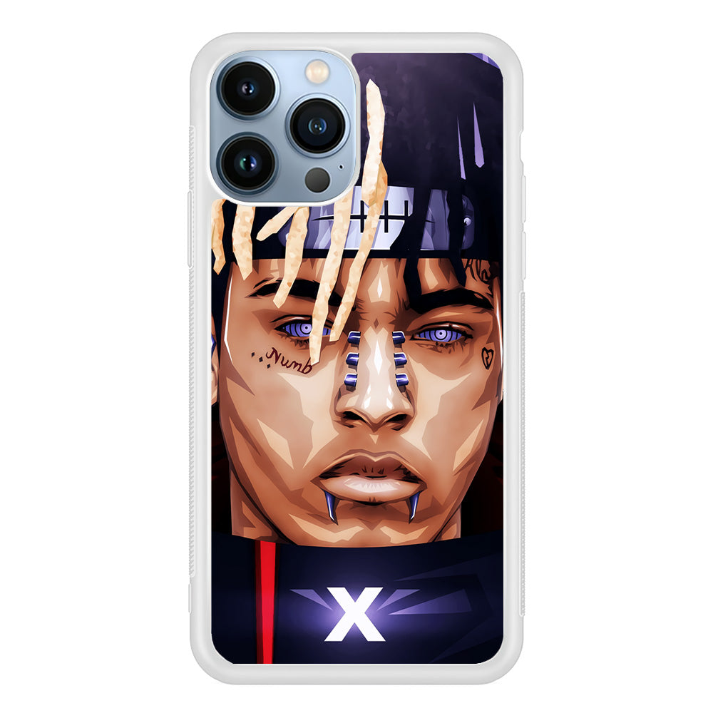 XXXTentacion Akatsuki iPhone 15 Pro Case-Phone Case-Rubber White (2D Case)-Altracase