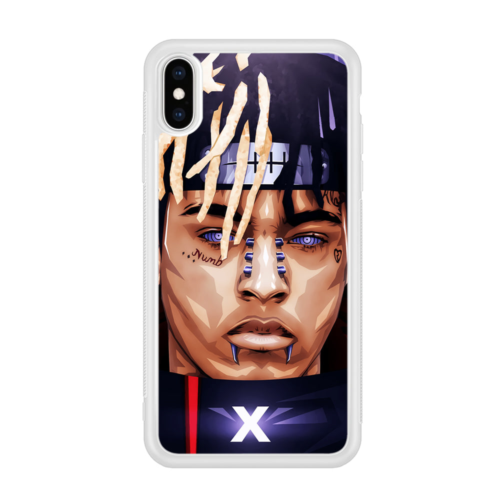 XXXTentacion Akatsuki iPhone Xs Case-Phone Case-Rubber White (2D Case)-Altracase