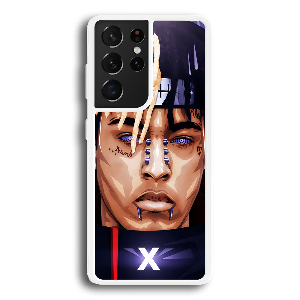 XXXTentacion Akatsuki Samsung Galaxy S21 Ultra Case-Phone Case-Rubber White (2D Case)-Altracase