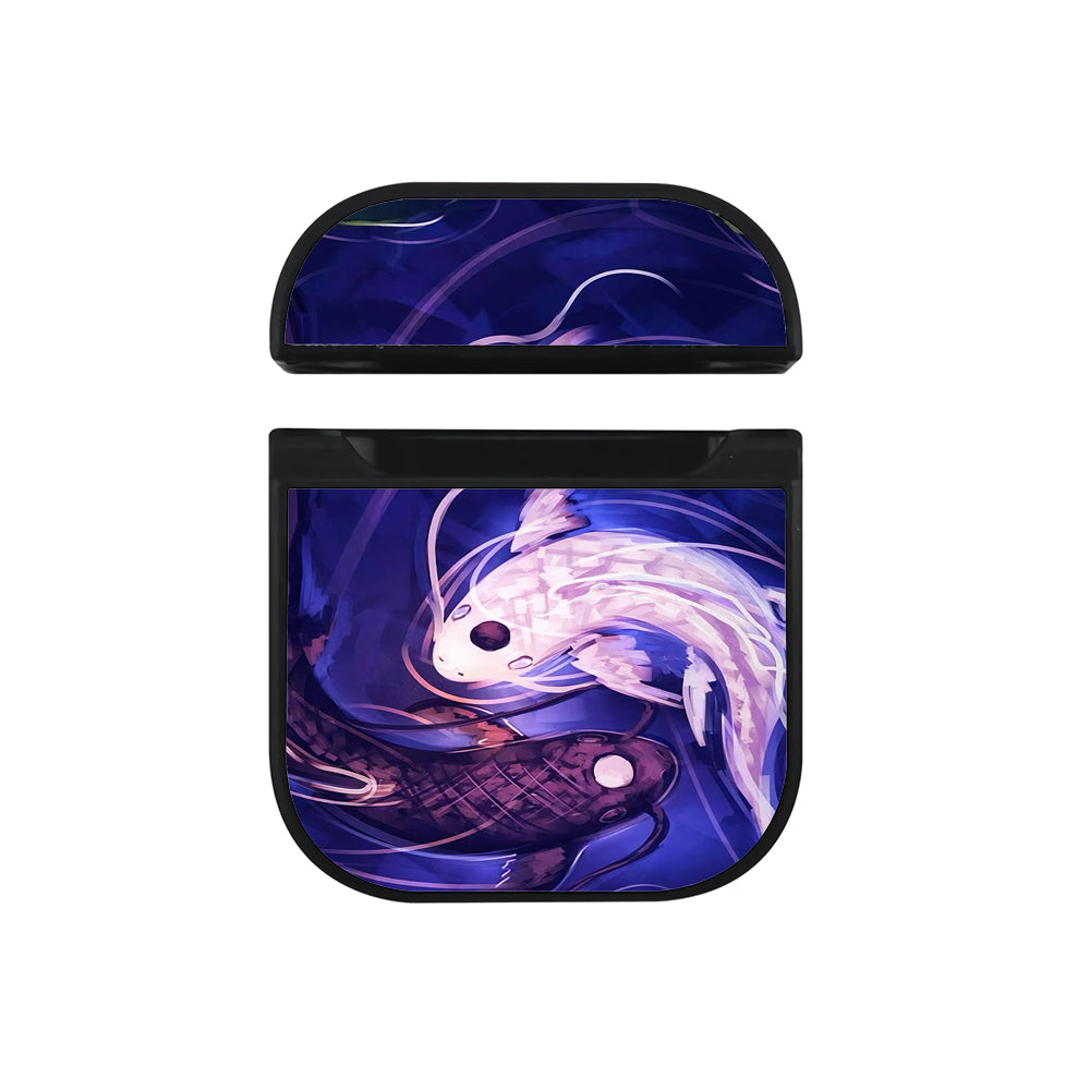 Yin Yang Koi Fish Hard Plastic Case Cover For Apple Airpods-AirPod Case-Black-Altracase