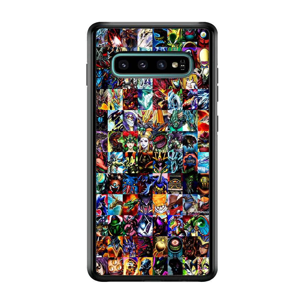 Yu-Gi-Oh All Monster Cards Samsung Galaxy S10 Case-Phone Case-Rubber Black (2D Case)-Altracase