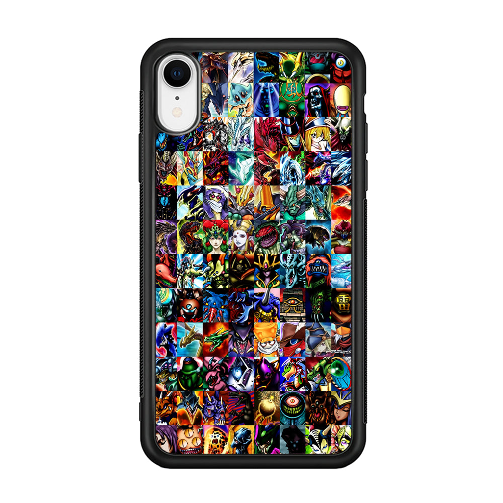Yu-Gi-Oh All Monster Cards iPhone XR Case-Phone Case-Rubber Black (2D Case)-Altracase